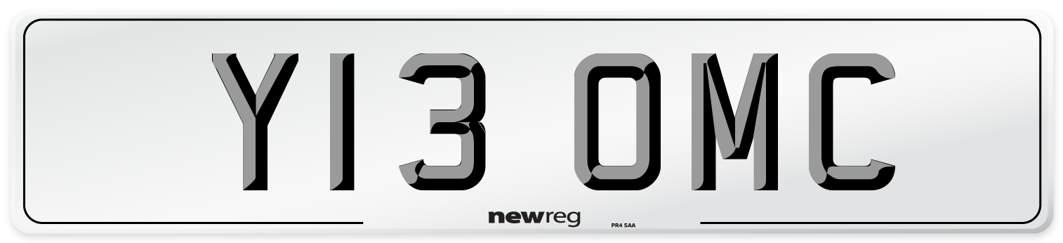 Y13 OMC Front Number Plate