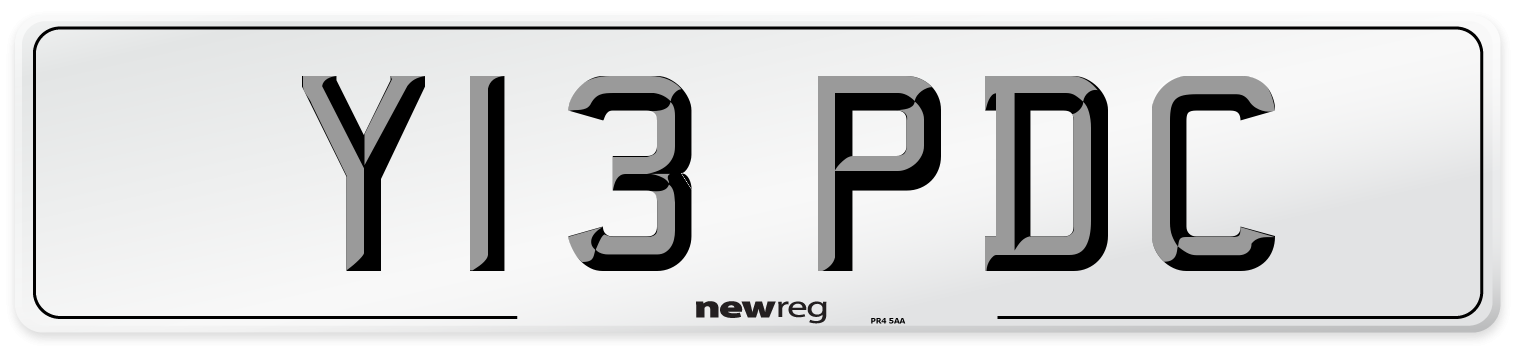 Y13 PDC Front Number Plate
