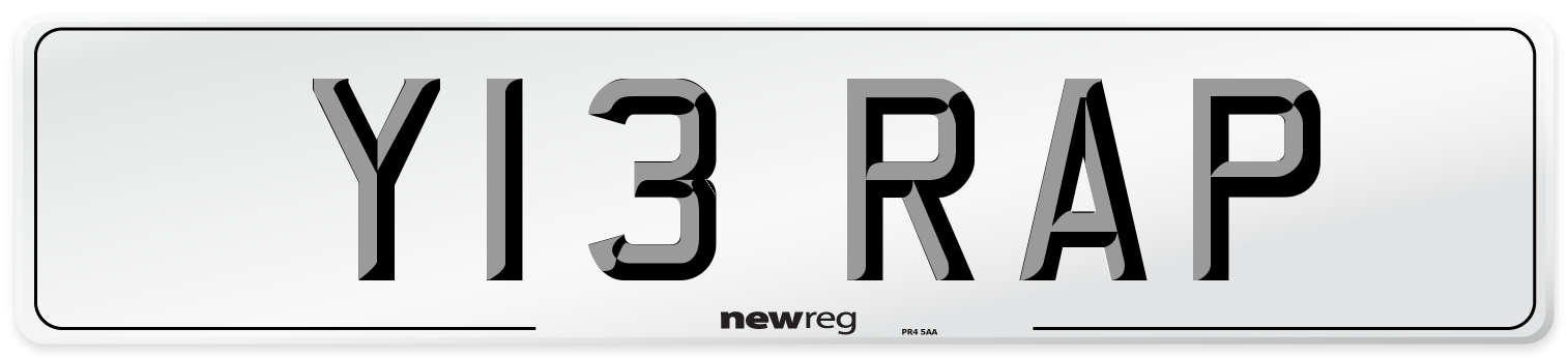 Y13 RAP Front Number Plate