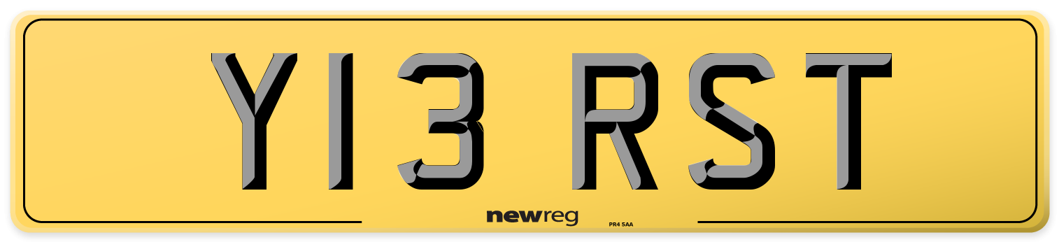 Y13 RST Rear Number Plate