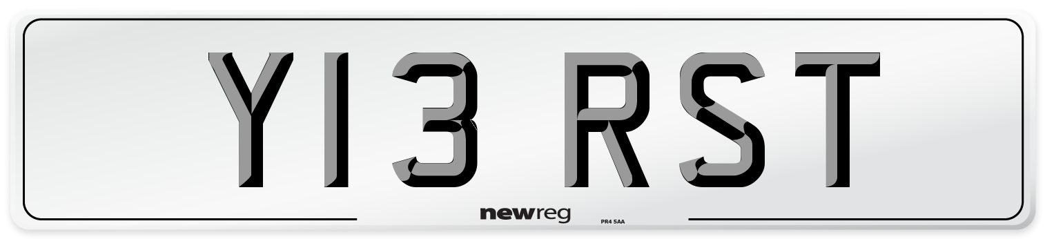 Y13 RST Front Number Plate