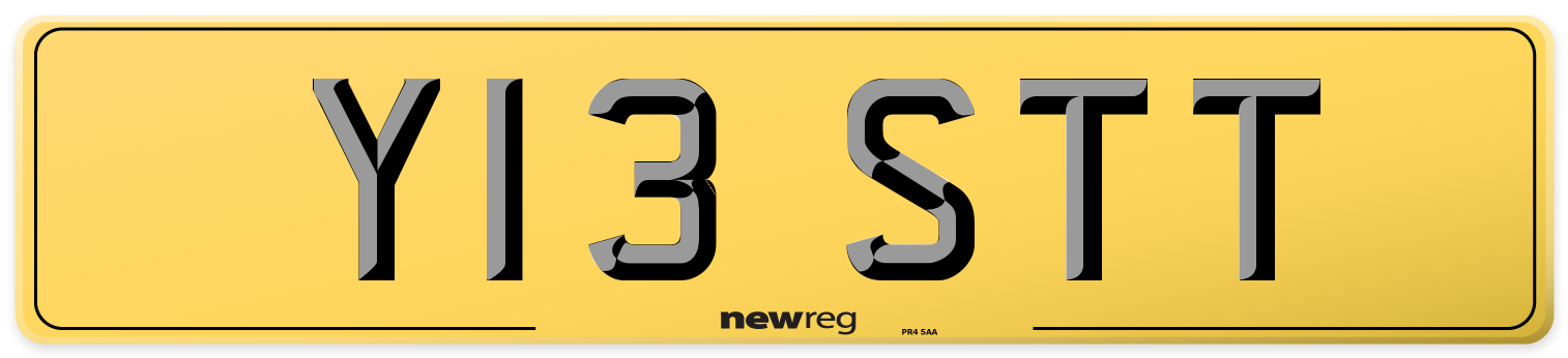 Y13 STT Rear Number Plate