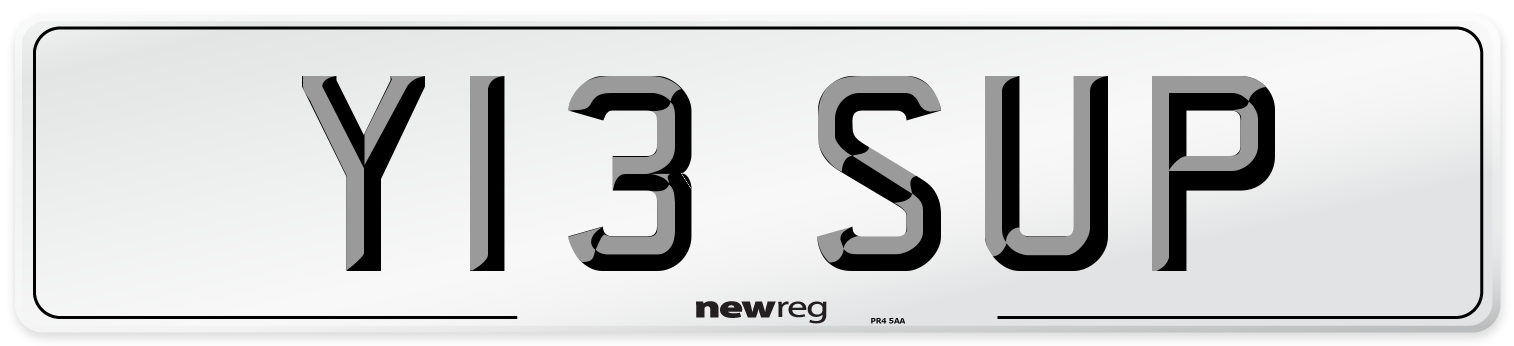 Y13 SUP Front Number Plate