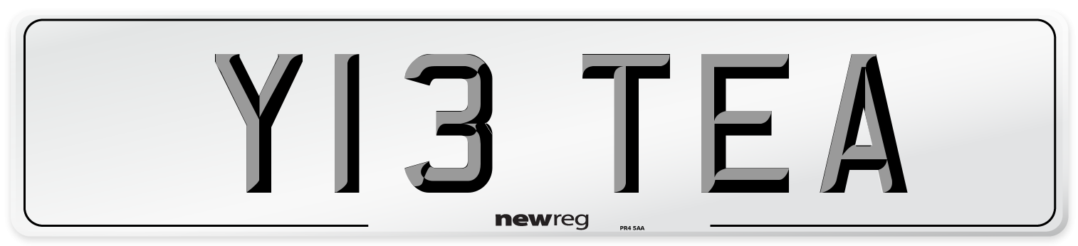 Y13 TEA Front Number Plate