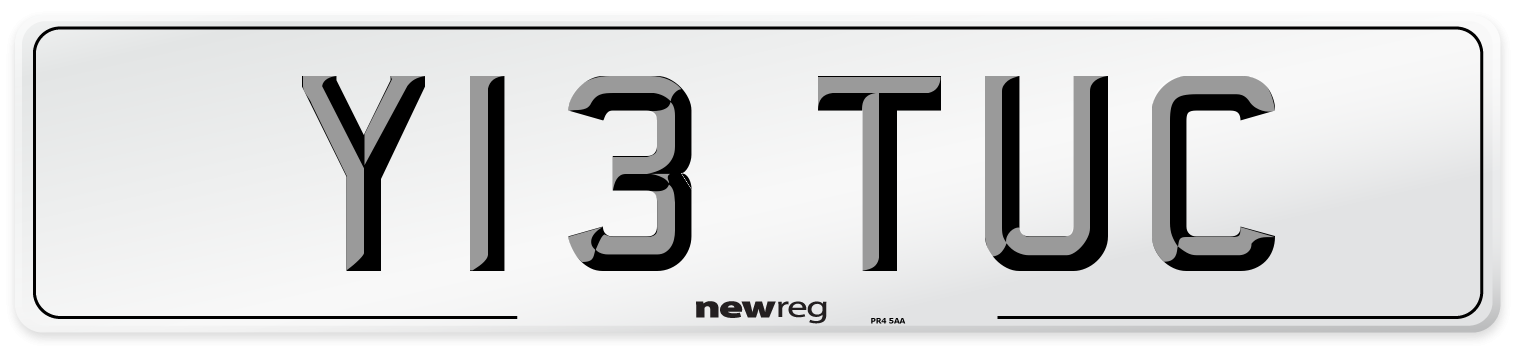 Y13 TUC Front Number Plate