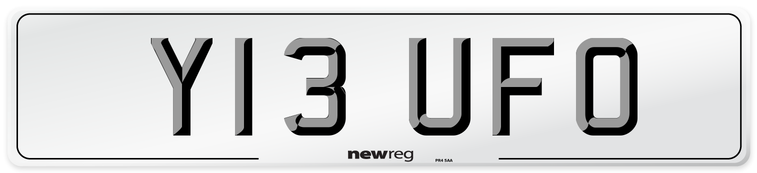 Y13 UFO Front Number Plate