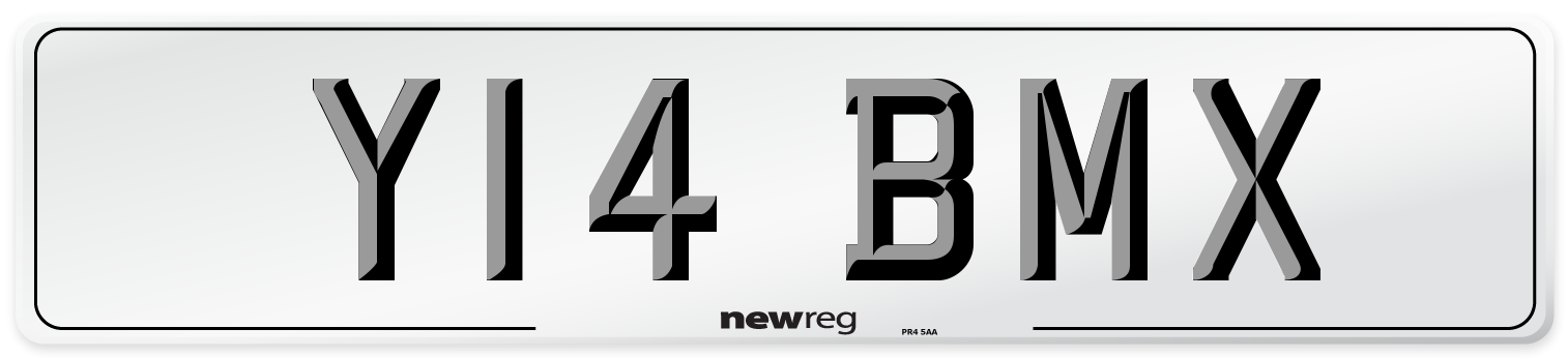 Y14 BMX Front Number Plate
