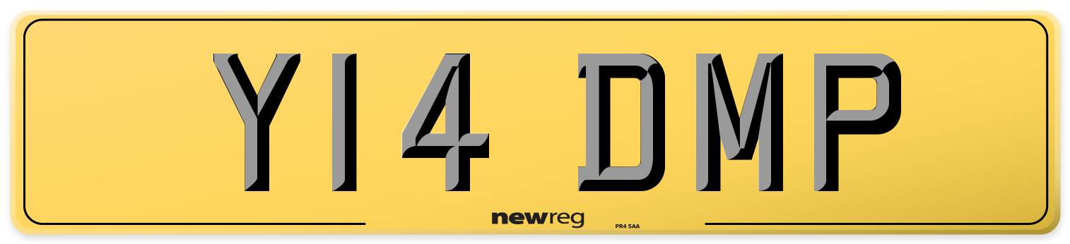 Y14 DMP Rear Number Plate