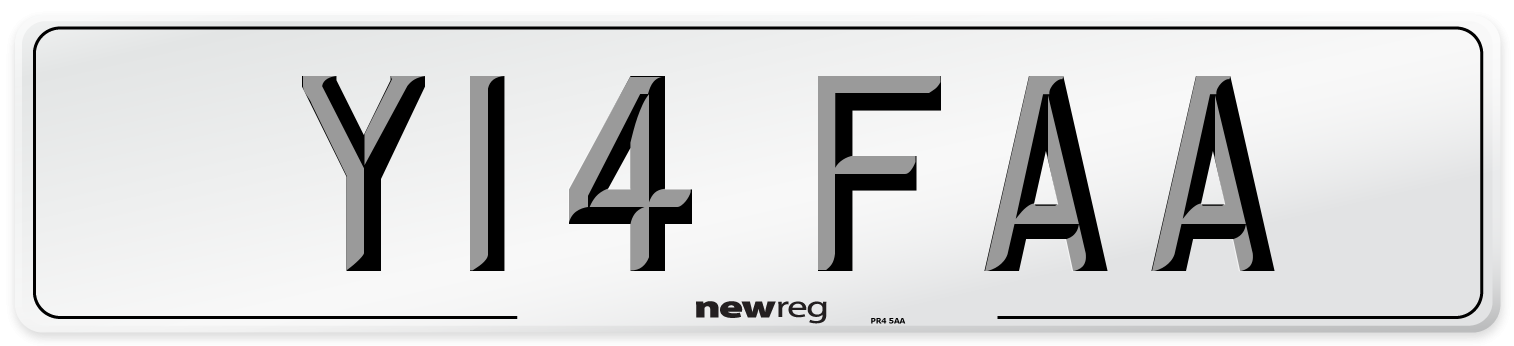 Y14 FAA Front Number Plate