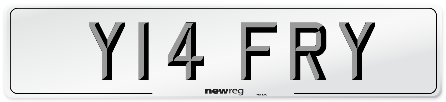 Y14 FRY Front Number Plate