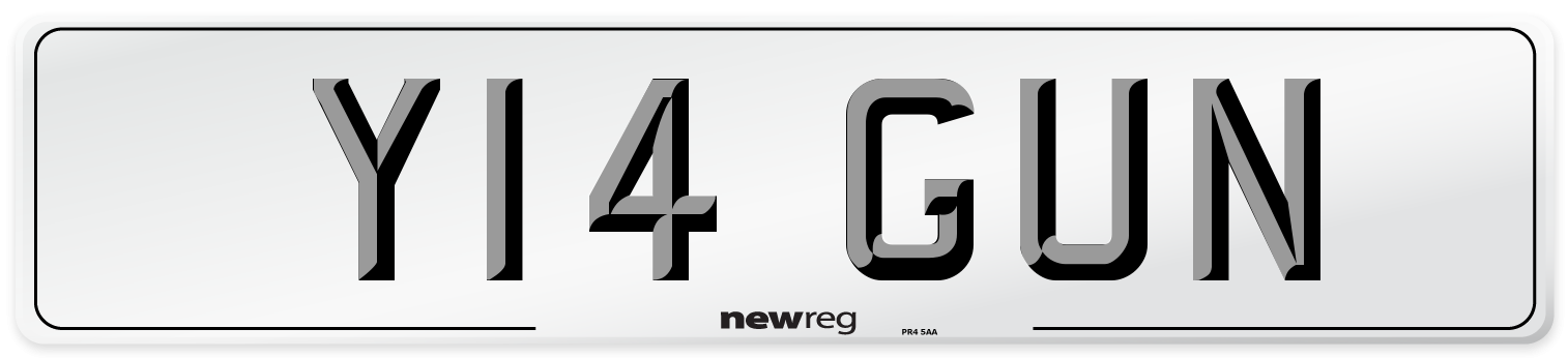 Y14 GUN Front Number Plate
