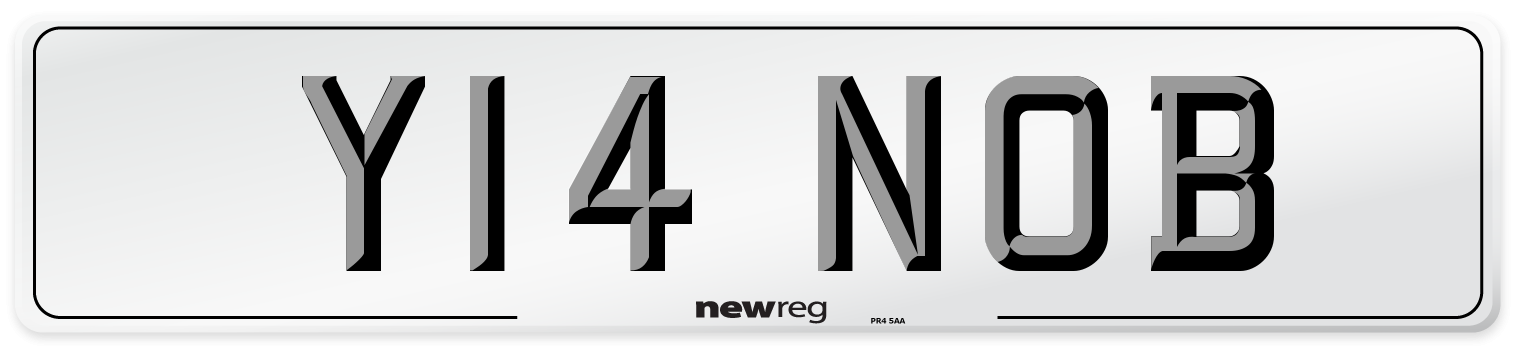 Y14 NOB Front Number Plate
