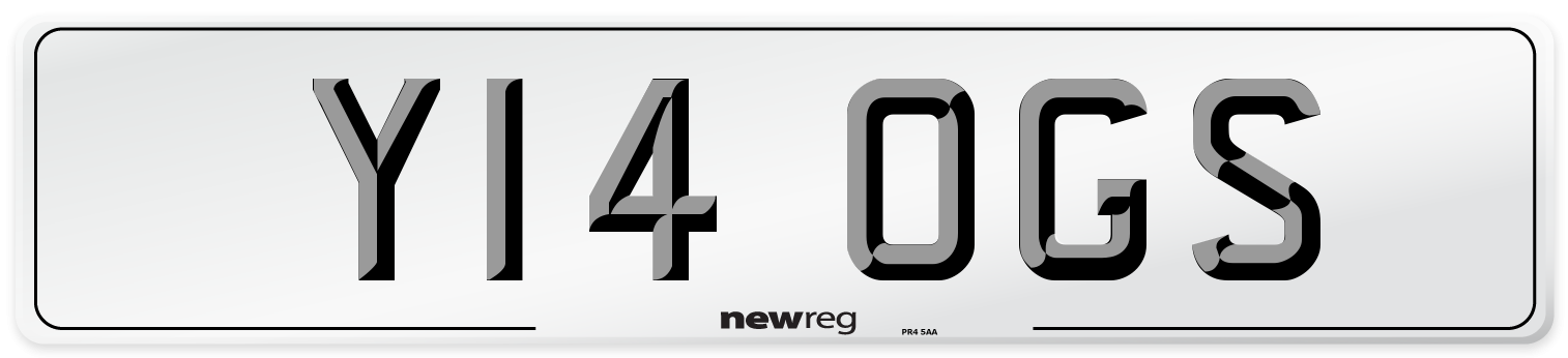 Y14 OGS Front Number Plate