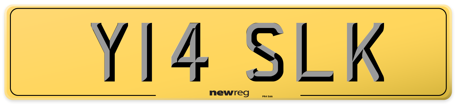 Y14 SLK Rear Number Plate