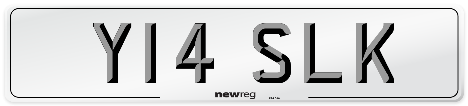 Y14 SLK Front Number Plate