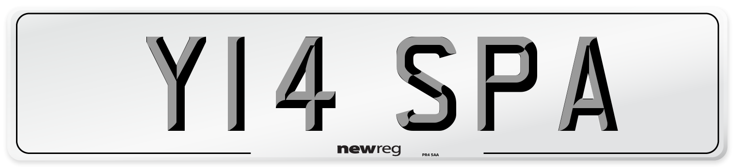 Y14 SPA Front Number Plate