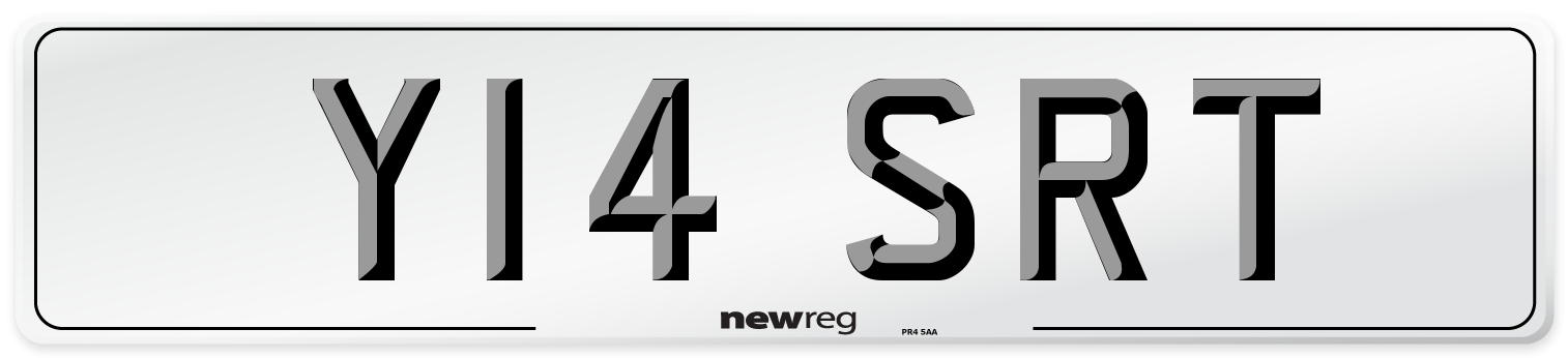 Y14 SRT Front Number Plate