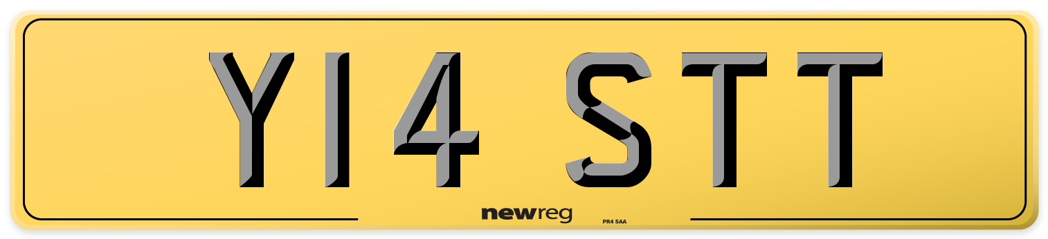 Y14 STT Rear Number Plate
