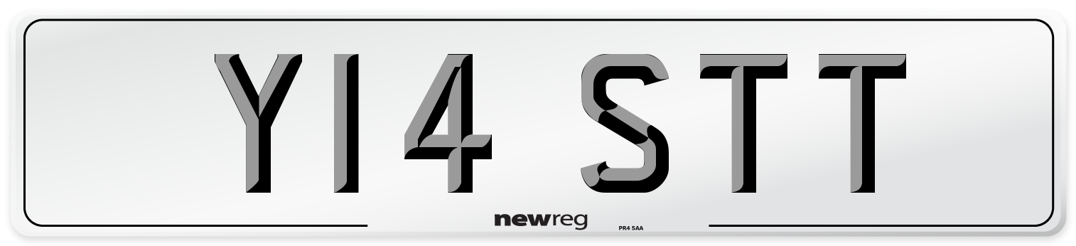 Y14 STT Front Number Plate