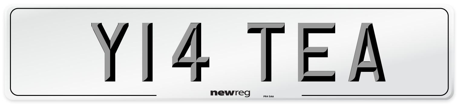 Y14 TEA Front Number Plate