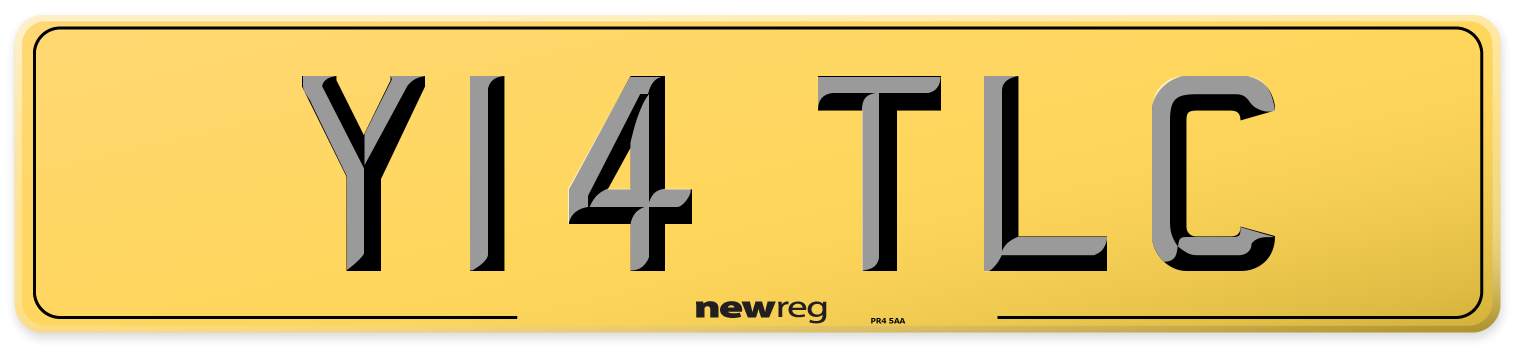 Y14 TLC Rear Number Plate