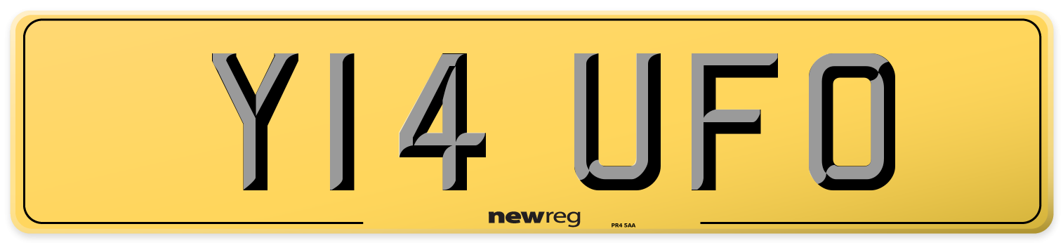 Y14 UFO Rear Number Plate