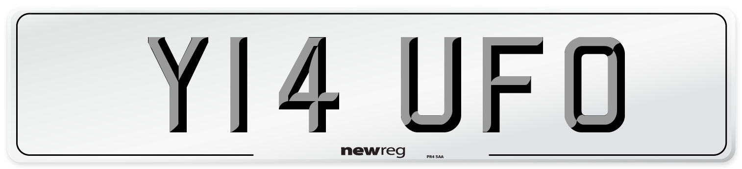Y14 UFO Front Number Plate