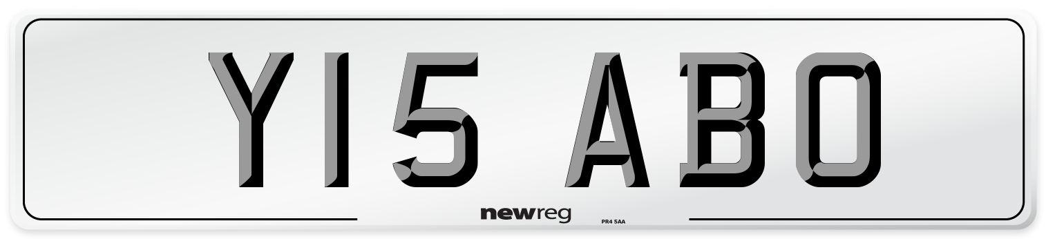 Y15 ABO Front Number Plate