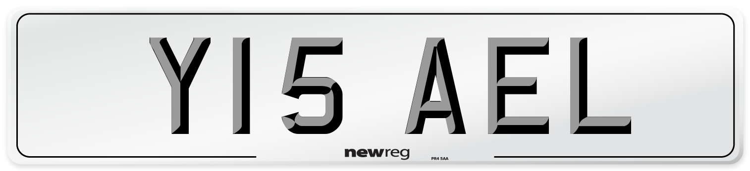 Y15 AEL Front Number Plate