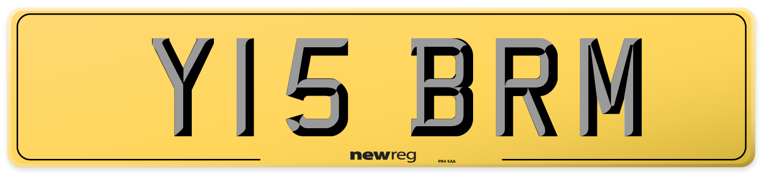 Y15 BRM Rear Number Plate