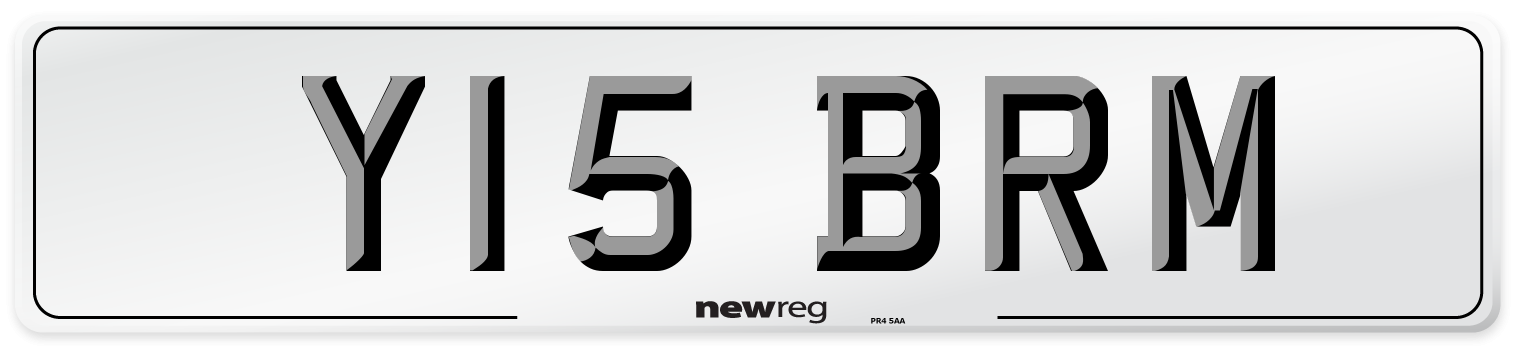 Y15 BRM Front Number Plate