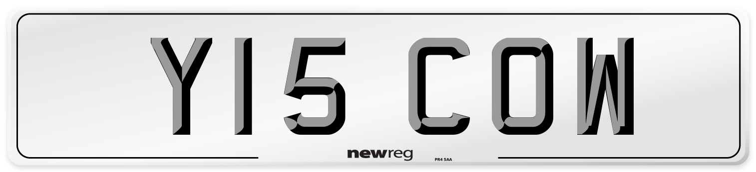 Y15 COW Front Number Plate