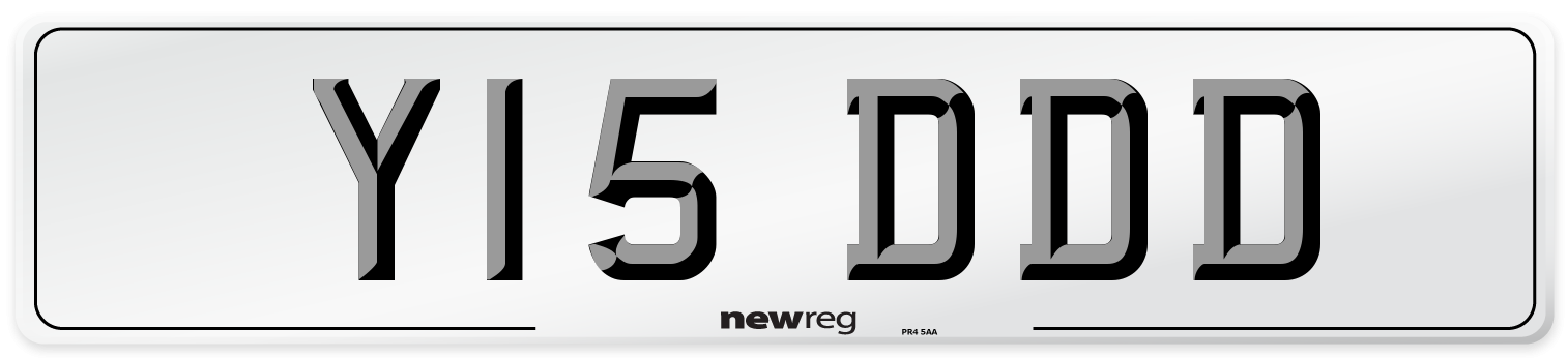 Y15 DDD Front Number Plate