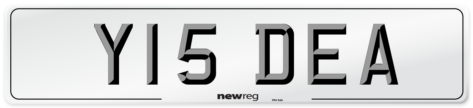 Y15 DEA Front Number Plate