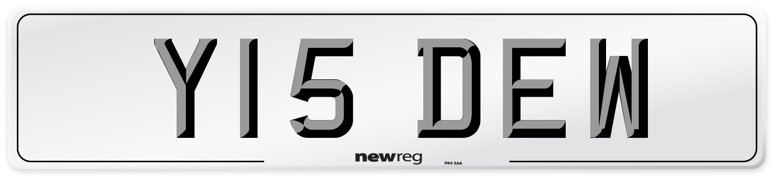 Y15 DEW Front Number Plate