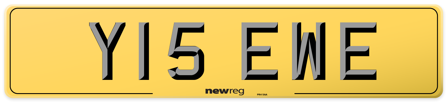 Y15 EWE Rear Number Plate