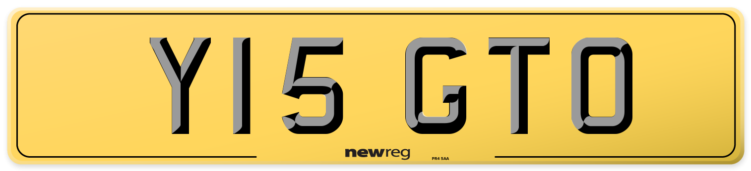Y15 GTO Rear Number Plate