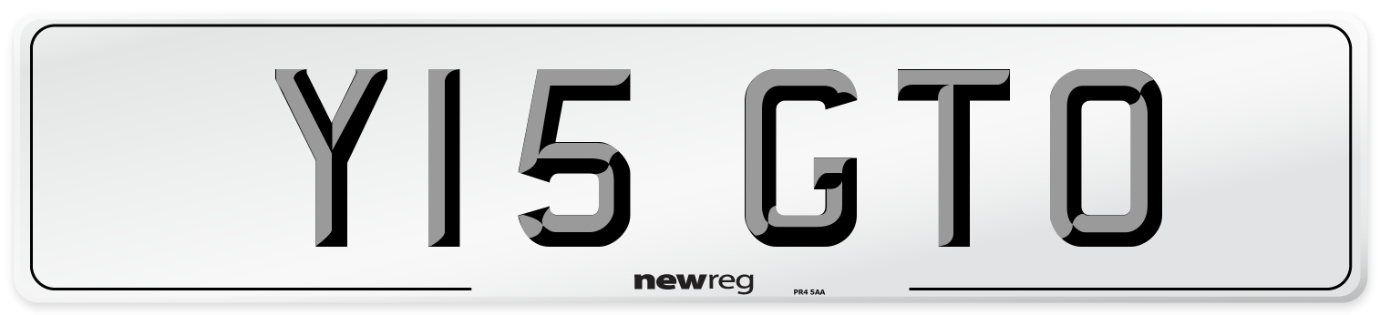 Y15 GTO Front Number Plate