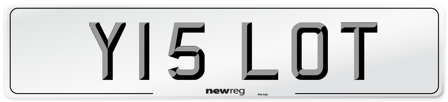 Y15 LOT Front Number Plate