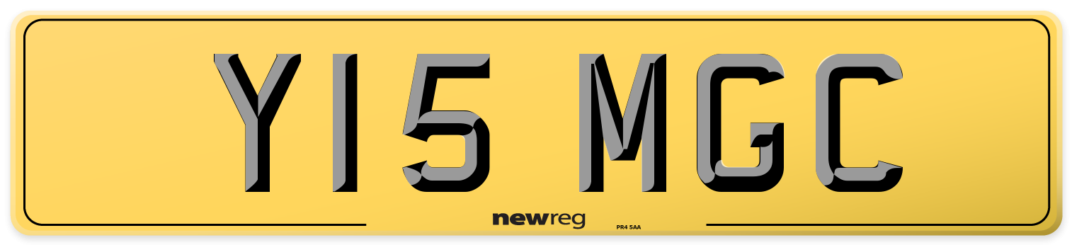 Y15 MGC Rear Number Plate