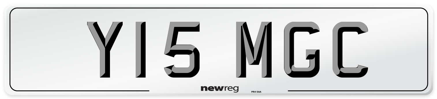 Y15 MGC Front Number Plate
