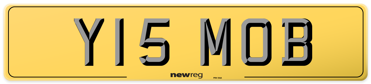 Y15 MOB Rear Number Plate