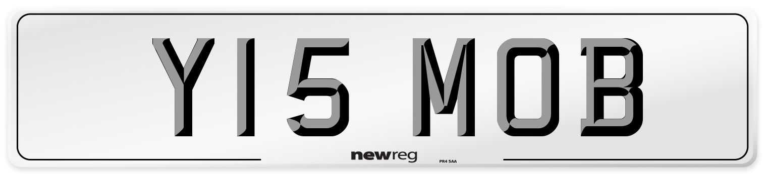 Y15 MOB Front Number Plate