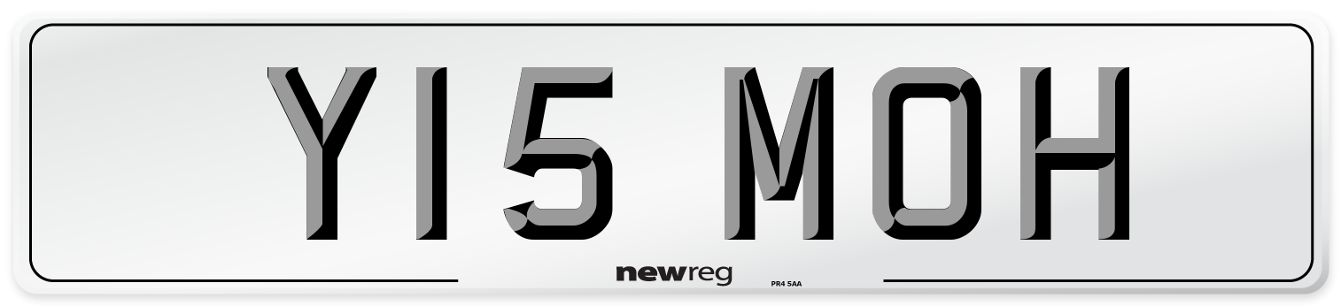 Y15 MOH Front Number Plate