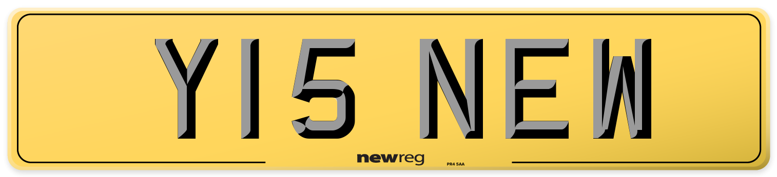 Y15 NEW Rear Number Plate