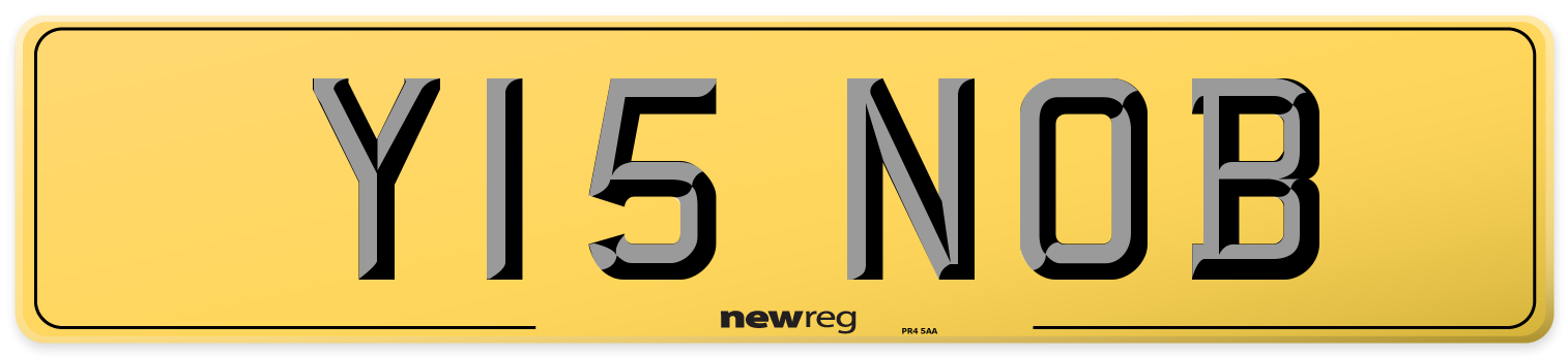 Y15 NOB Rear Number Plate