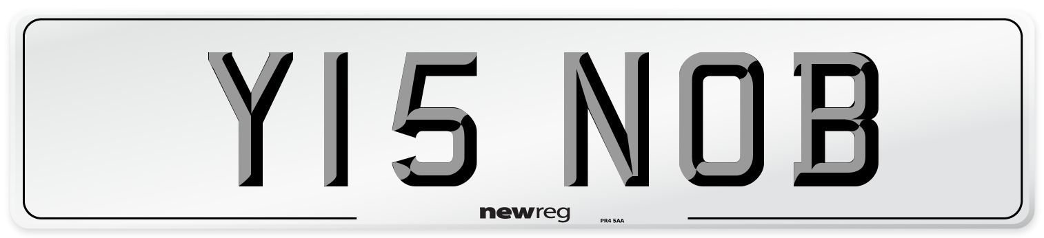 Y15 NOB Front Number Plate