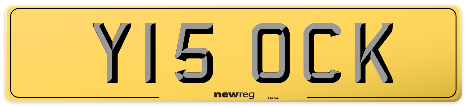 Y15 OCK Rear Number Plate