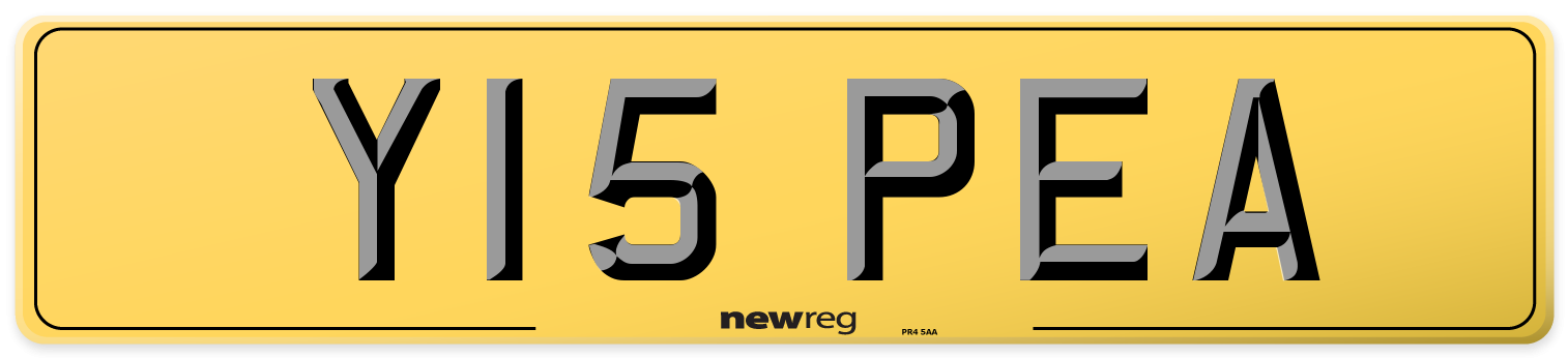Y15 PEA Rear Number Plate