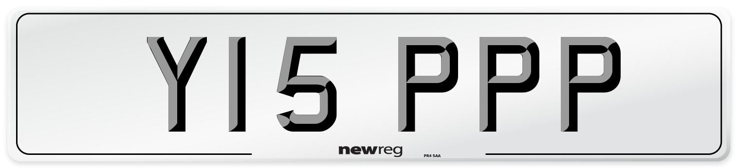 Y15 PPP Front Number Plate